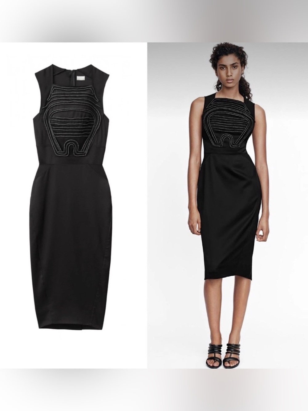 NWT H&M Olivia Wilde Conscious Exclusive Black Dress - Size 10